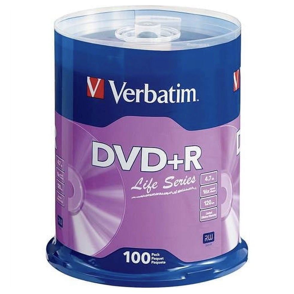 DVD+R 4.7GB 16x Recordable Blank Disc 100 Pack