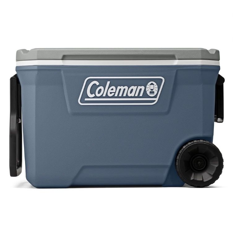 Coleman 62QT Lakeside Blue Hard Chest Wheeled Cooler