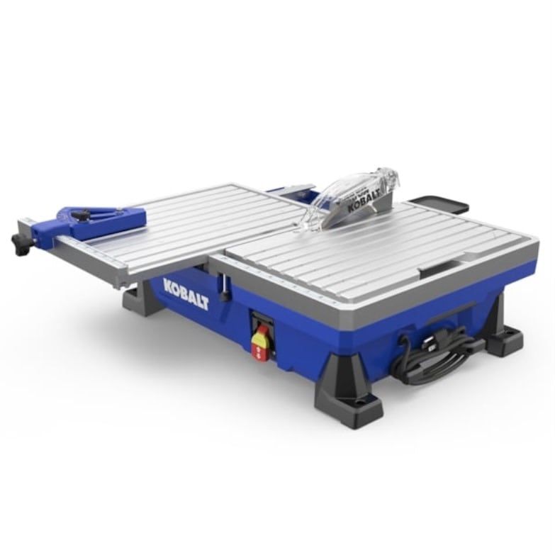 7-in-blade wet tabletop sliding table tile saw