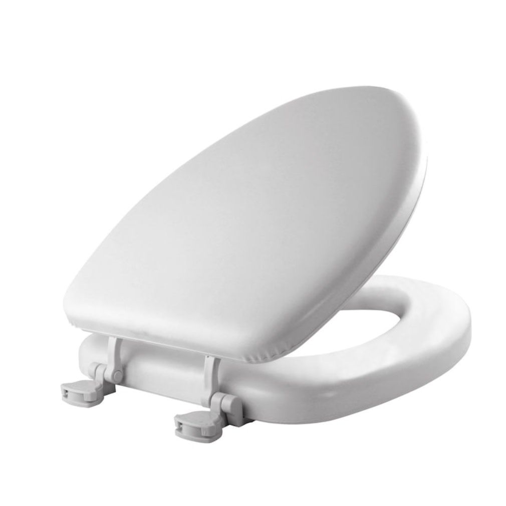 Cushion Vinyl Elongated Padded Toilet Seat 18”L