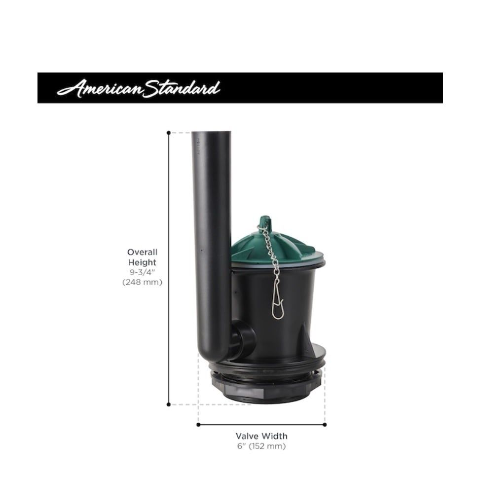 Black Plastic Flush Valve Repair Kit, 4”