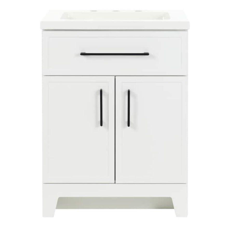 24-in white vanity WITH TOP