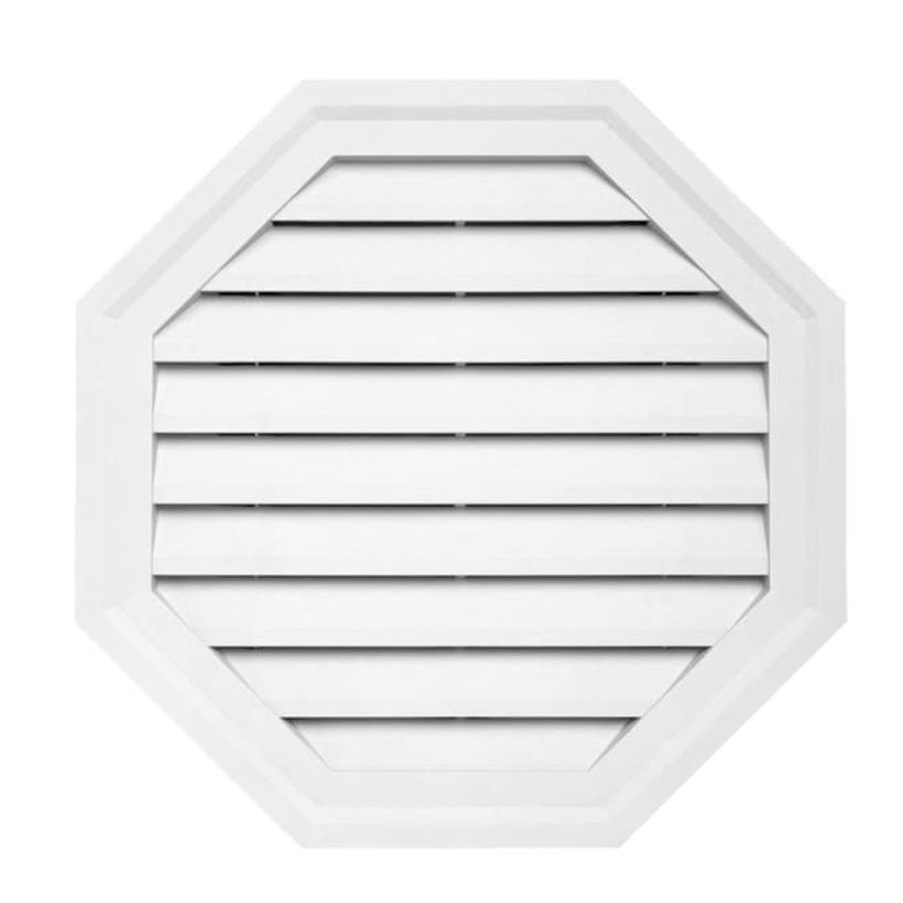 PLYGEM Octagon Vinyl Gable Louver Vent, 10.5x15”