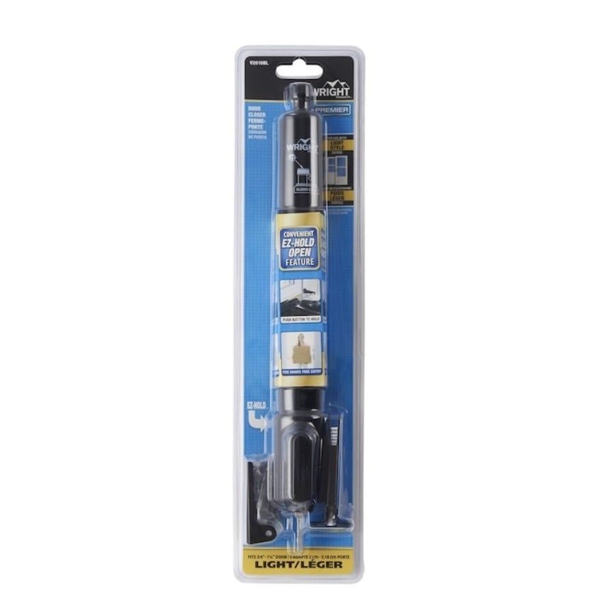 EZ Hold Adjust Aluminum Hold Open Screen/Storm Door, BL
