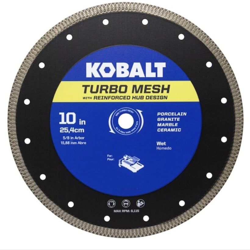 Kobalt 10” diamond tile blade