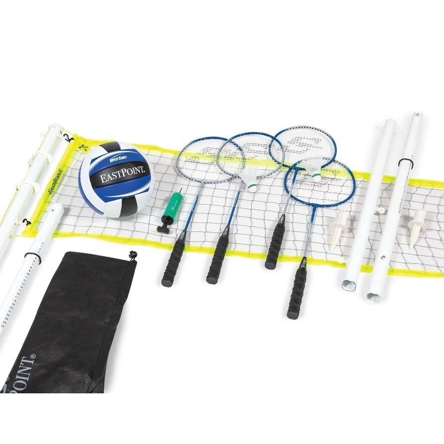 EastPoint Sports 2-in-1 Volleyball and Badminton Set