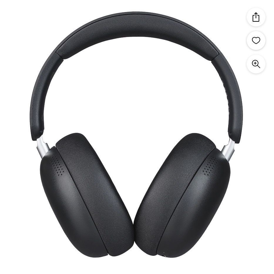 onn. Wireless Over-Ear Headphones with Active Noise Canceling, Black (New)