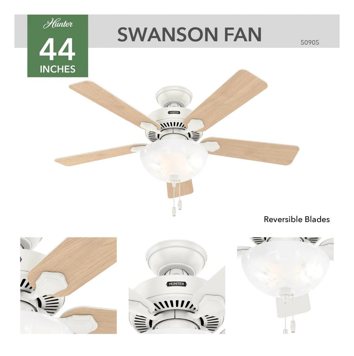 Hunter Swanson 44” indoor ceiling fan