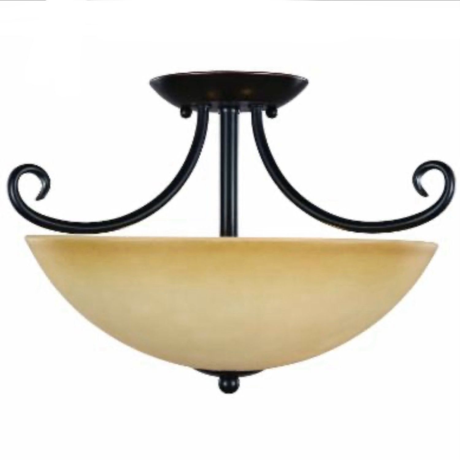 Hardware House Amber Glass Ceiling Light