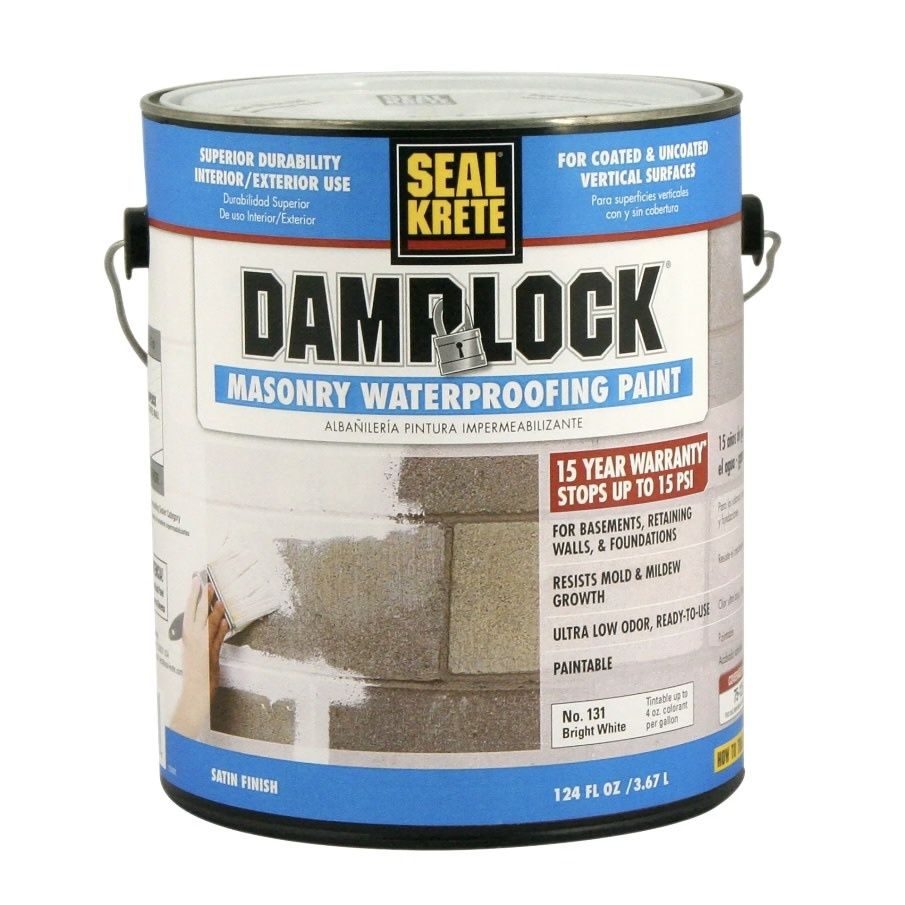 Bright White Waterproofing Paint, Gallon