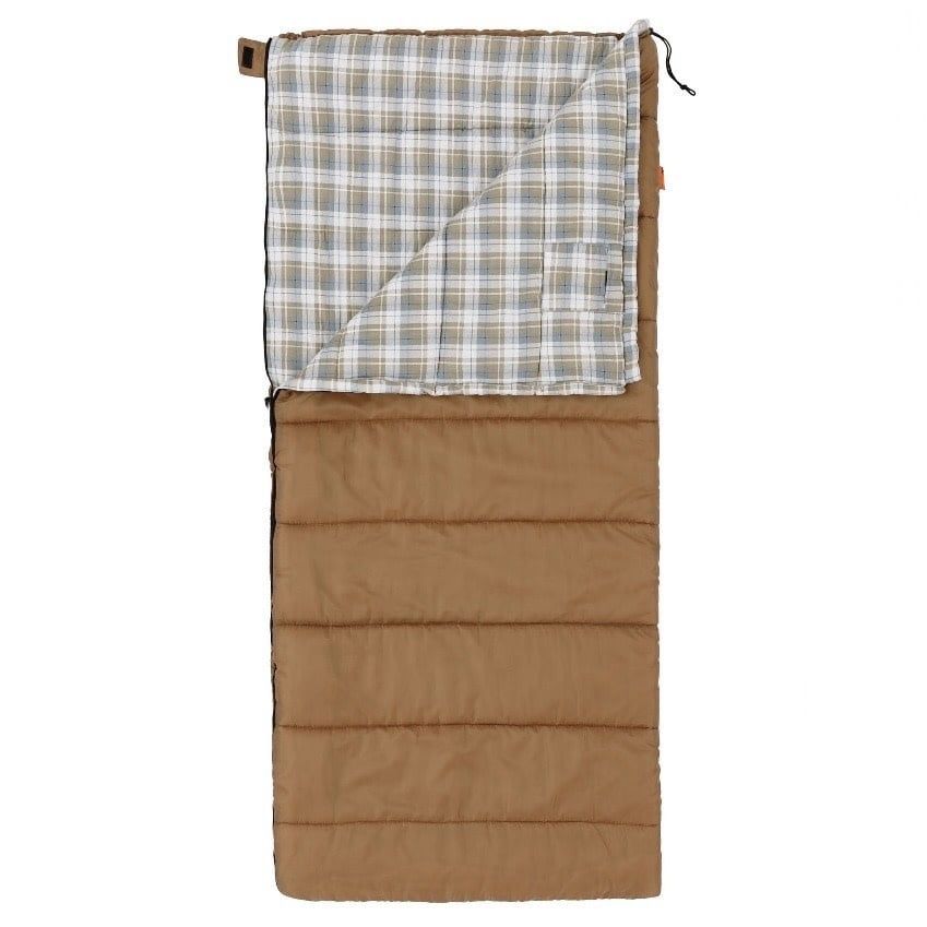 Ozark Trail Flannel Lined Adult Sleeping bag, Brown
