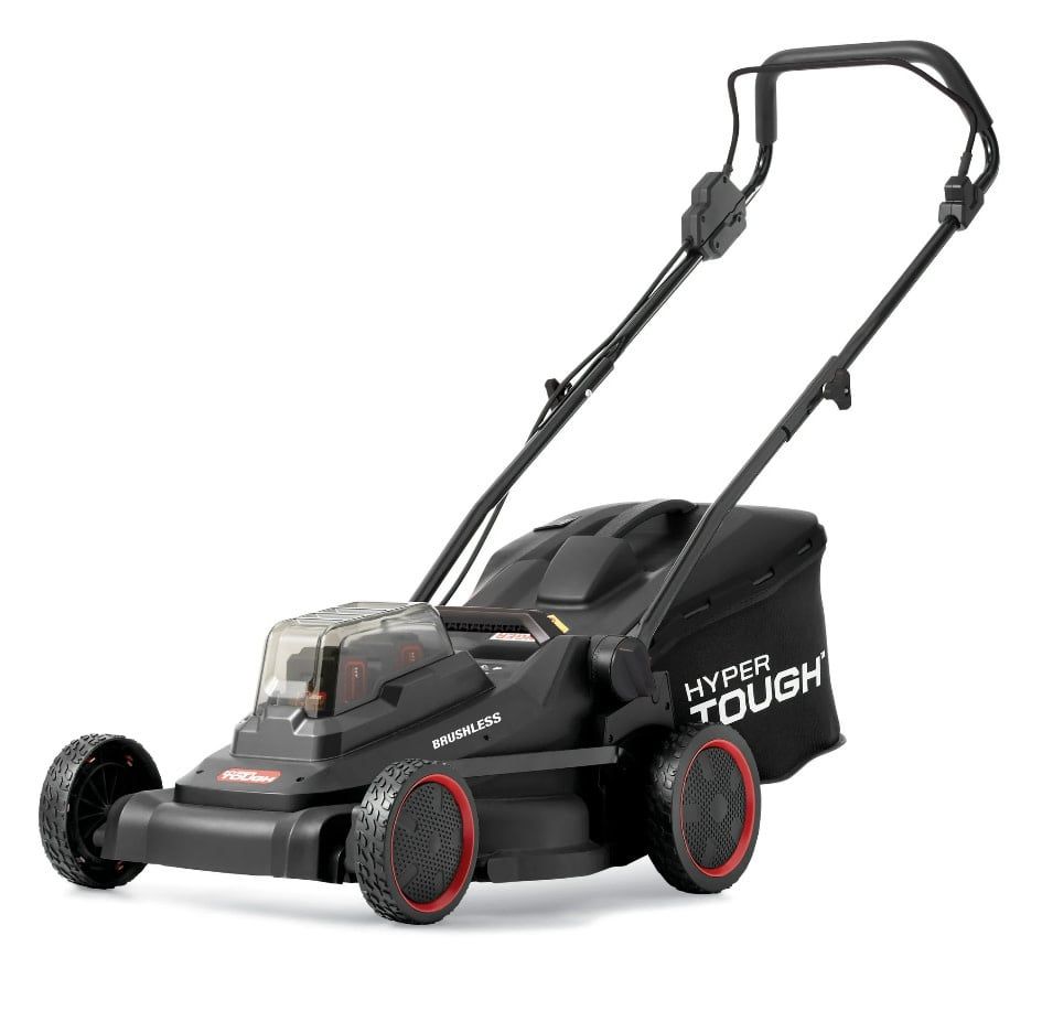 Hyper Tough 40V 18-inch Brushless Push Mower Kit with fast charger