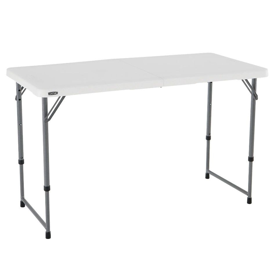 Lifetime 4-Foot Adjustable Folding Table
