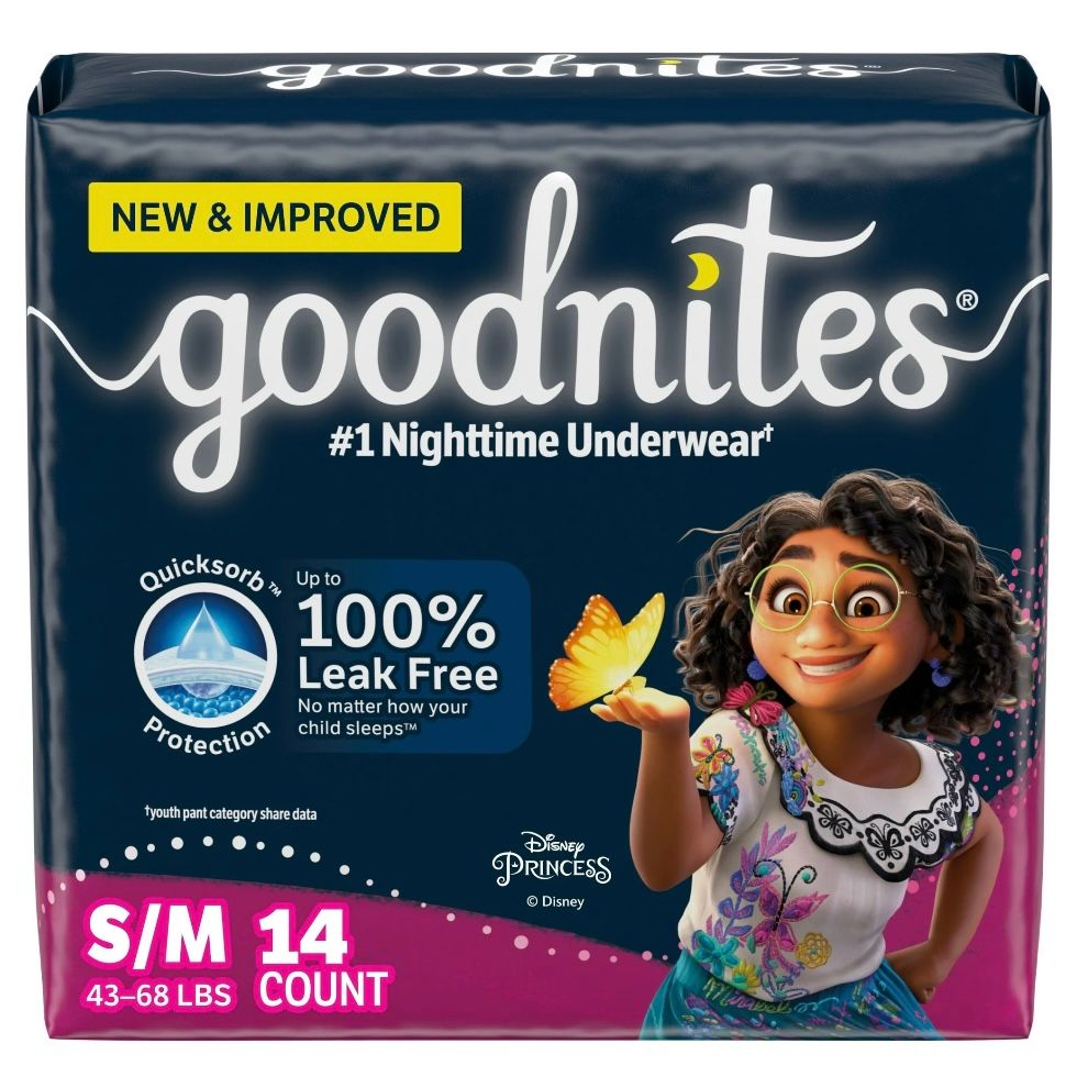 Goodnites Nighttime Underwear for Girls, S/M, 14 Ct