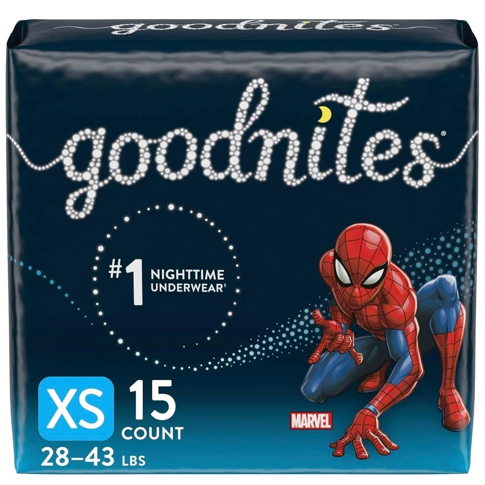 Goodnites Overnight Underwear for Boys, XS (28-43 lb.), 15 Ct