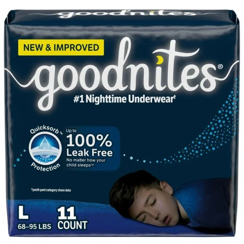 Goodnites Bedwetting Underwear for Boys, L, 11 Ct