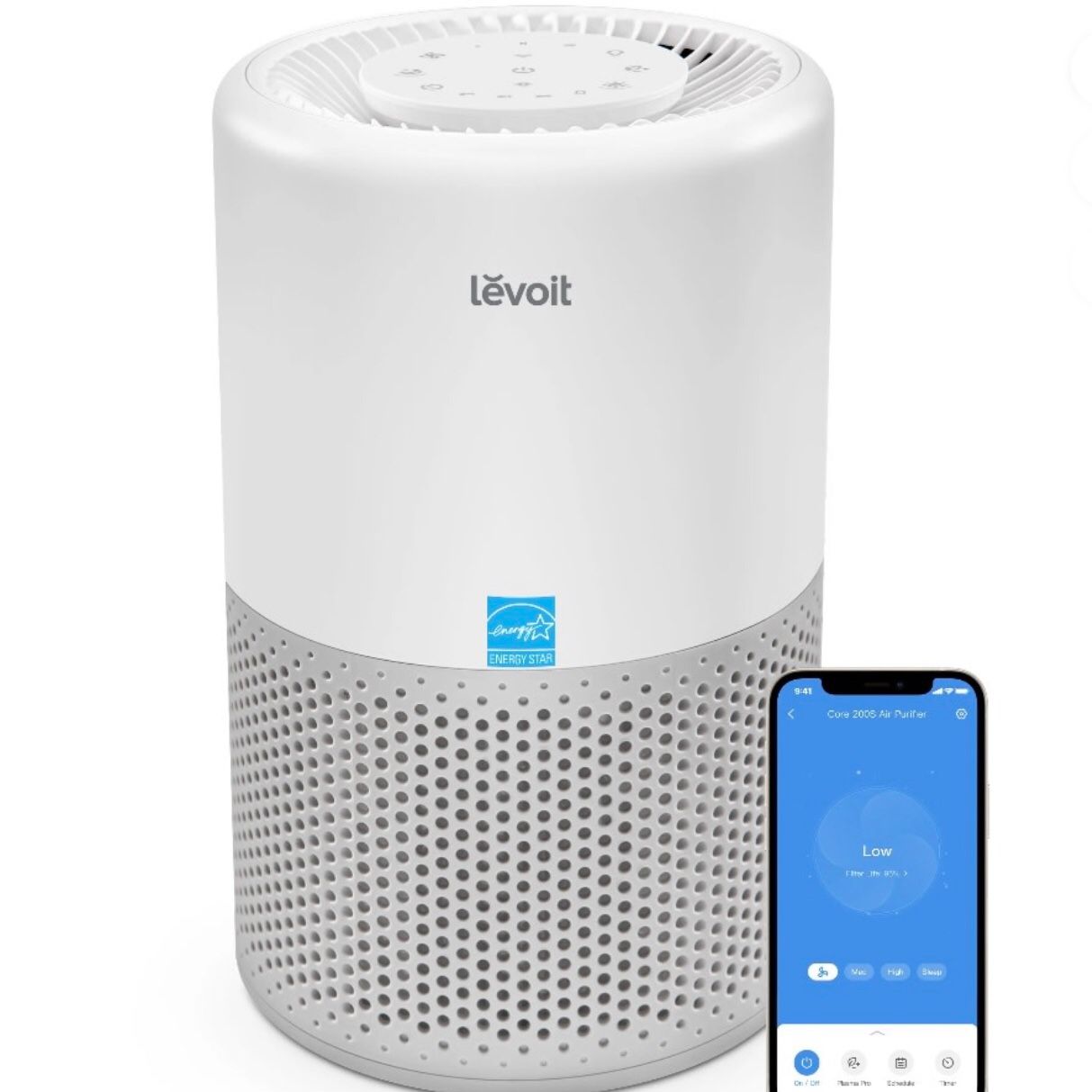 Levoit Air Purifier Core200S, 457 sq ft.