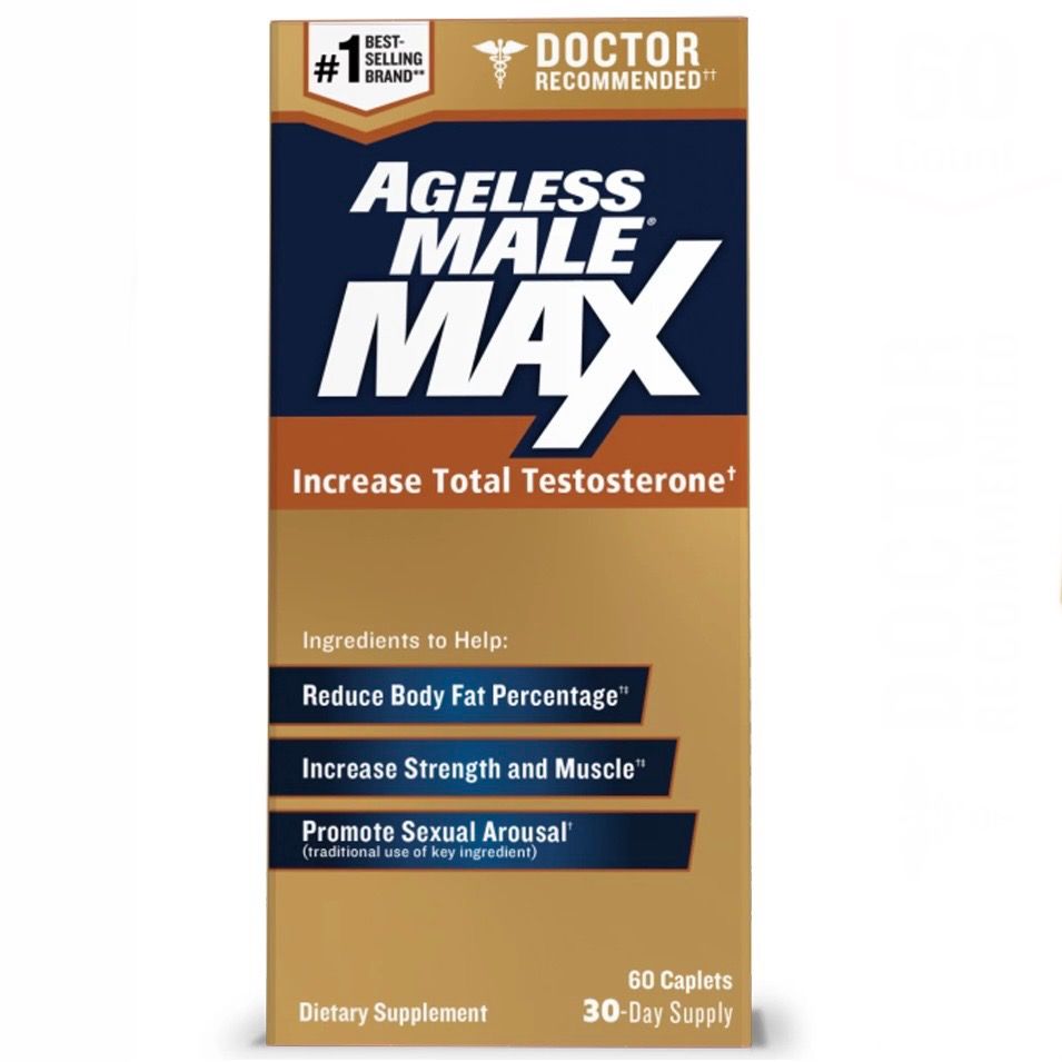 Ageless Male Max Total Testosterone Booster for Men 60 Caplets