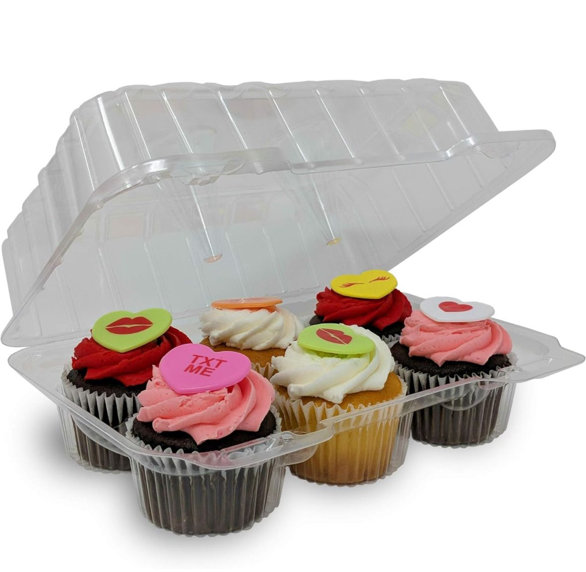 6 ct Large cupcake/cinnamon roll container pack of 125