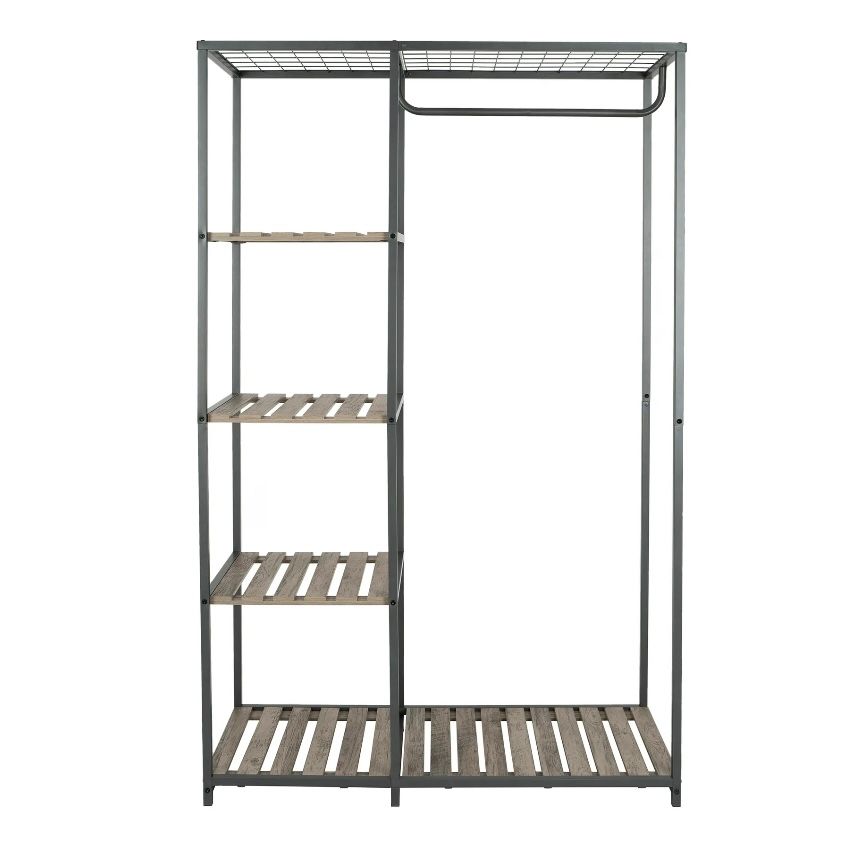 Wood and Metal Garment Rack