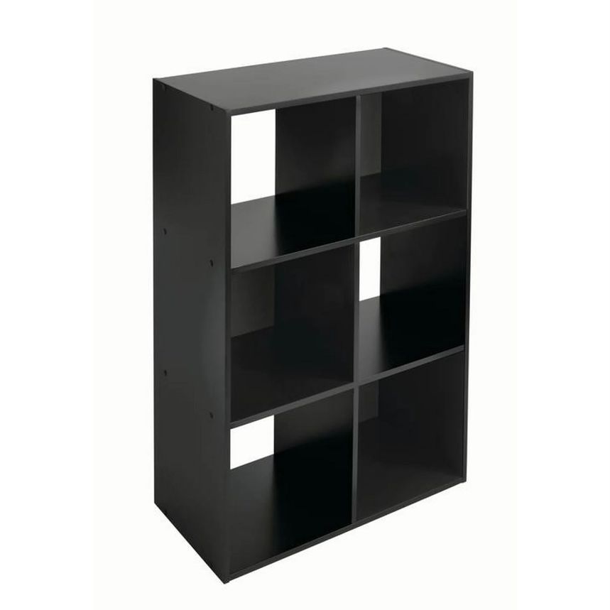 Mainstays 6-Cube Storage Organizer, Black