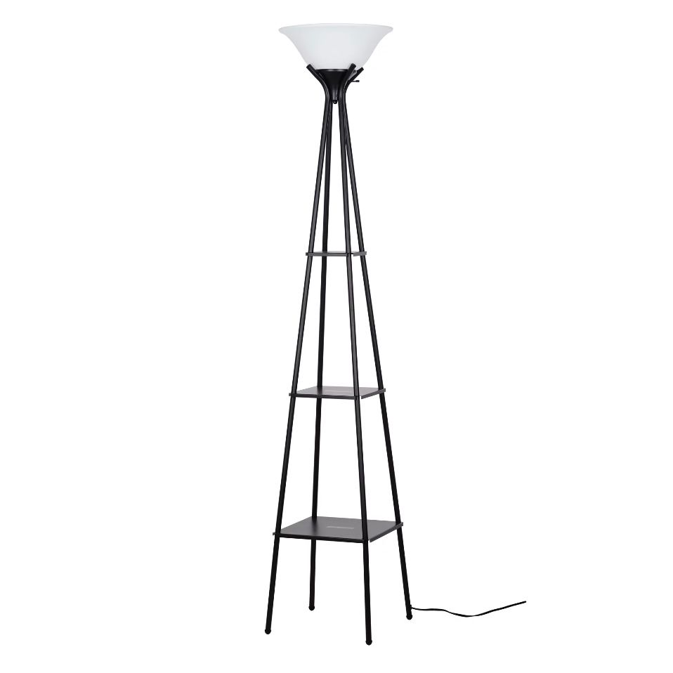 Mainstays 69 Metal Etagere Floor Lamp