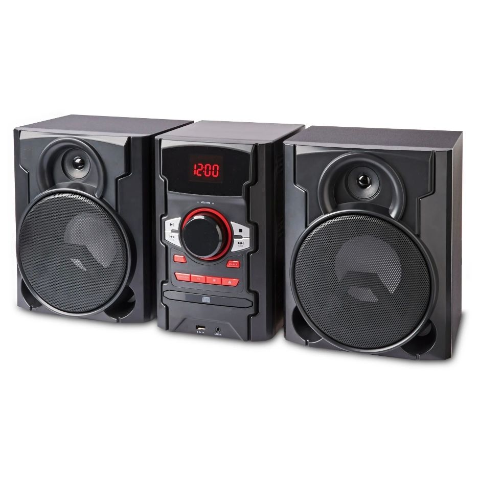 onn. 100W CD Stereo with USB &amp; BT Connectivity