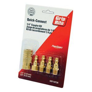 Grip Rite 1/4in Air Fitting Coupler Kit