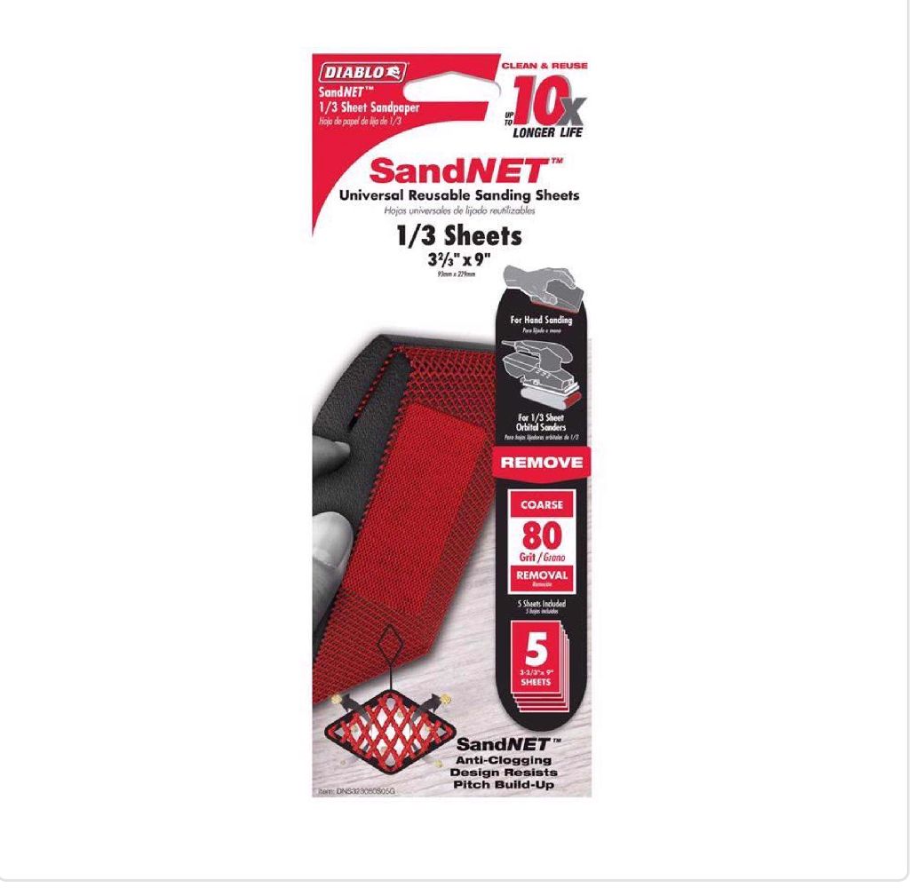 SandNET Reusable Sanding Sheets 80 Grit