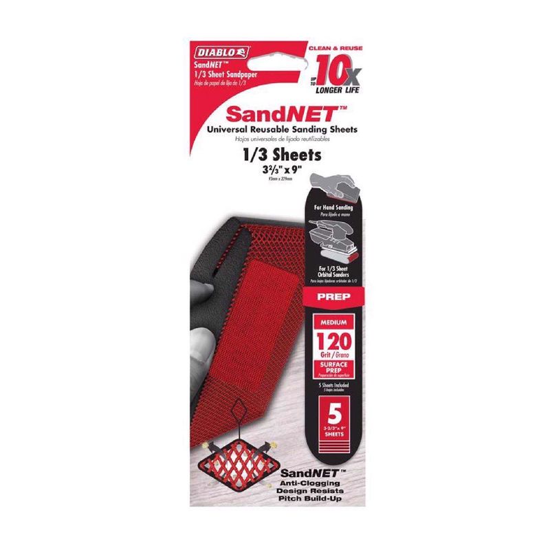 SandNET Reusable Sanding Sheets 120 Grit