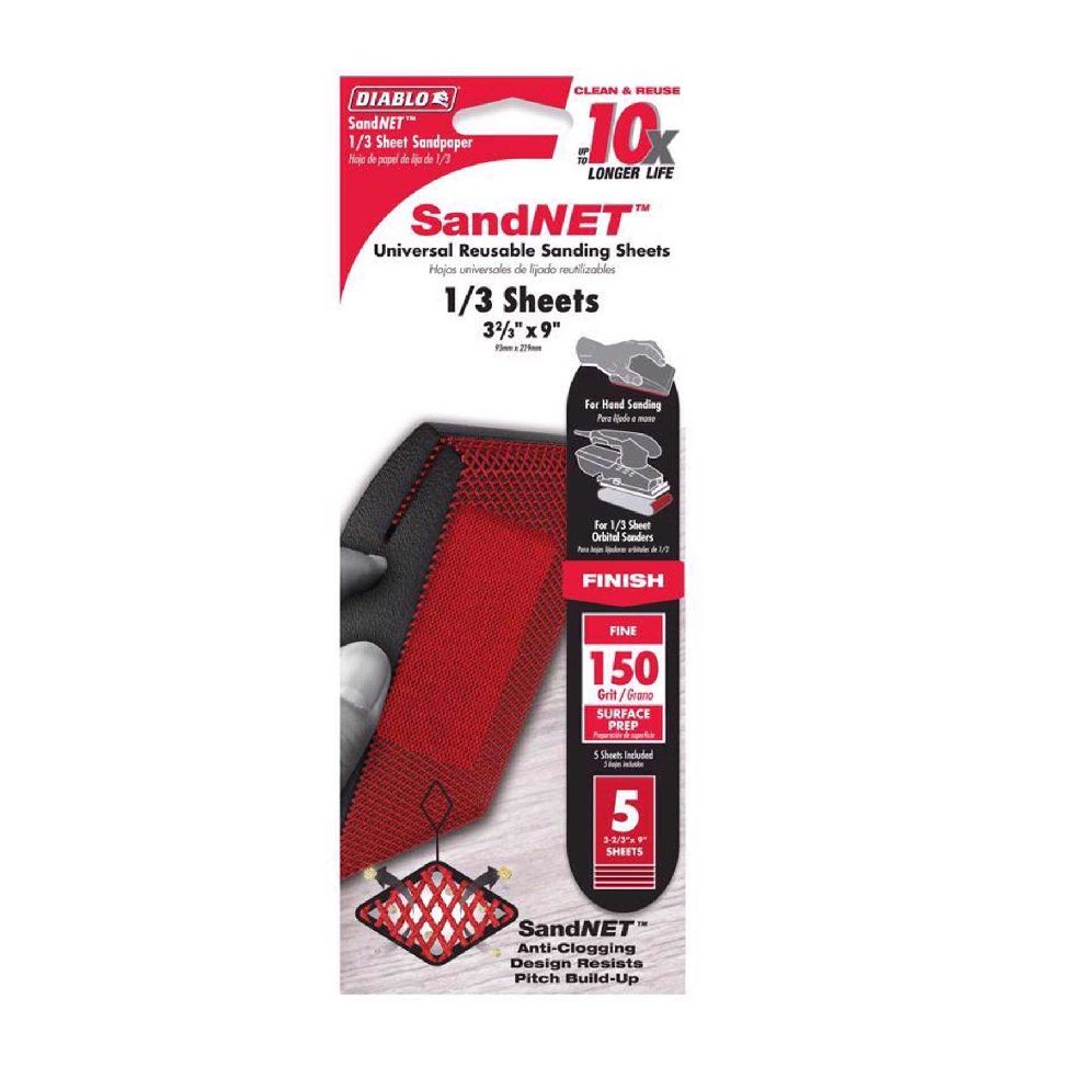 SandNET Reusable Sanding Sheets 150 Grit