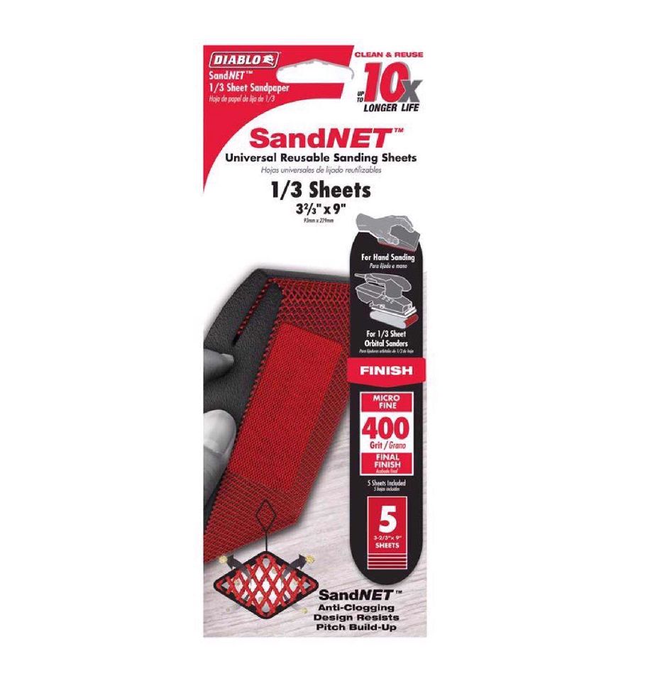 SandNET Reusable Sanding Sheets400 Grit