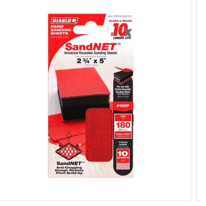 Diablo SandNet 5 in. L X 2.75 in. W 180 Grit Ceramic Blend