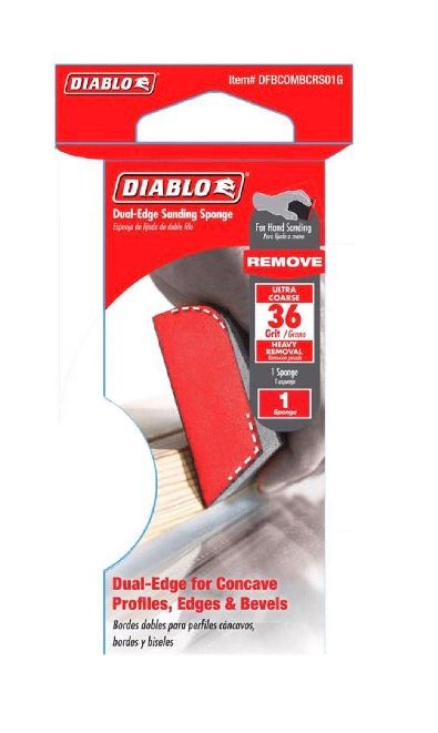 Diablo 4 in. L X 2-1/2 in. W X 1 in. 36 Grit Ultra Coarse Dual Edge