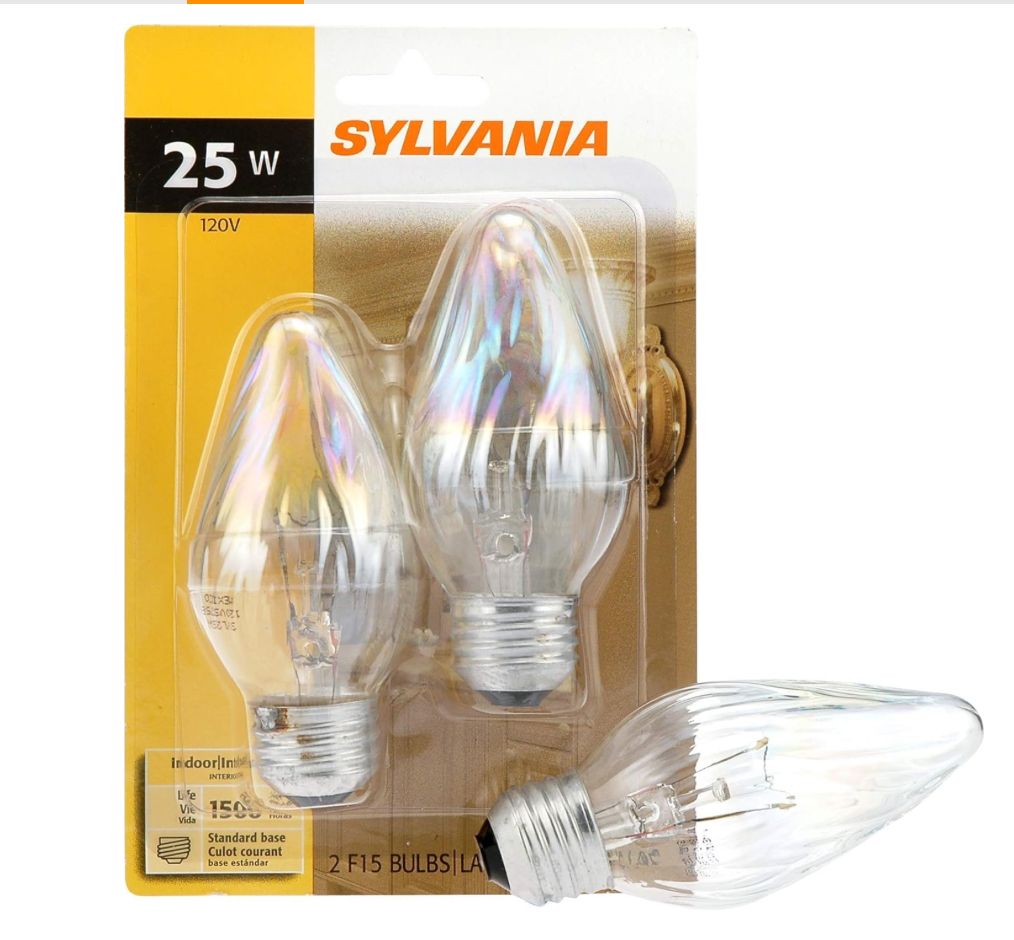 SYLVANIA F15 Décor Incandescent Light Bulb, 25W