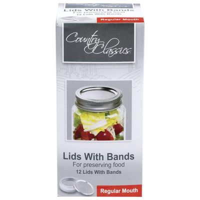 Canning Jar Lids & Bands 12-Count Pack of 12