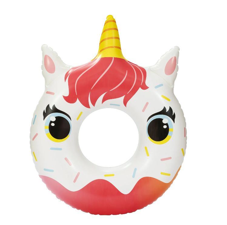 Bluescape White Unicorn Donut Inflatable Pool Float