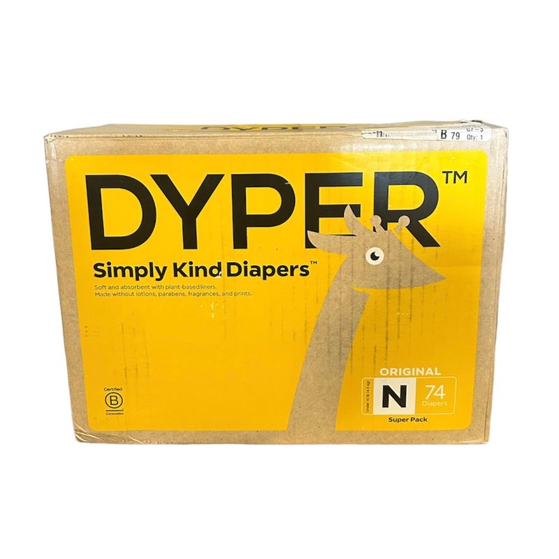 DYPER Simply Kind Diapers, Size Newborn, 74 Count