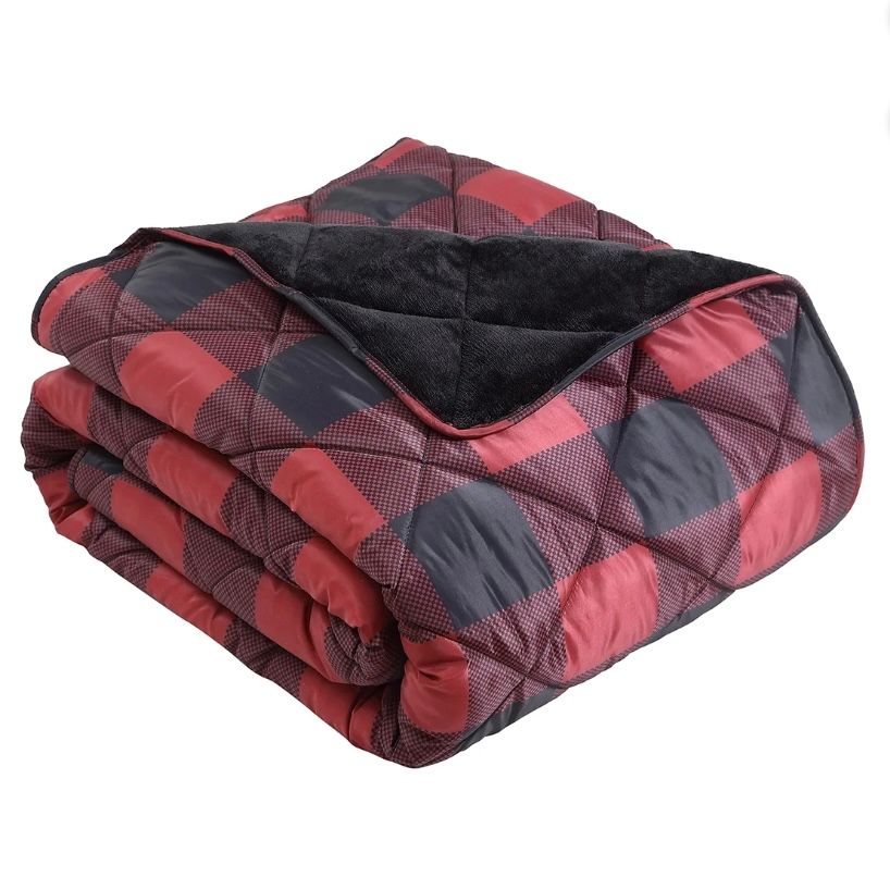 Outdoor/Indoor Red and Black Blanket for All Ages