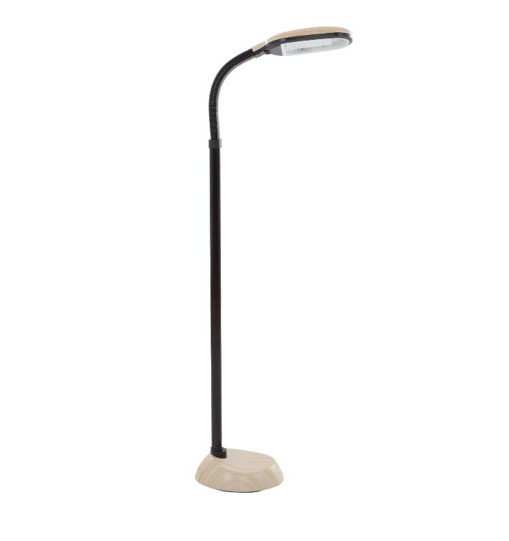 TRADEMARK GLOBAL 5&#39; floor lamp wood base