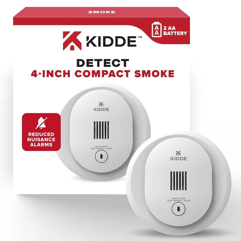 Battery-Operated Photoelectric Smoke Detector Alarm