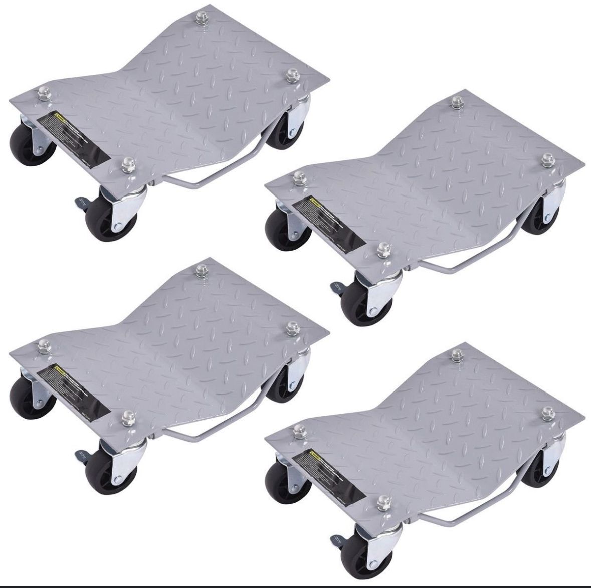 Heavy duty 6000lbs car wheel dolly 4 count