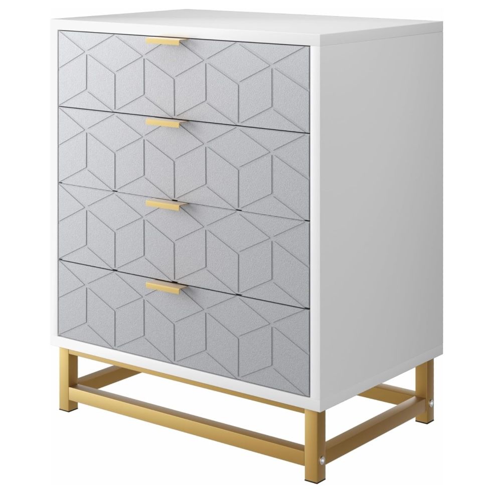 Grey 4 Drawer Dresser