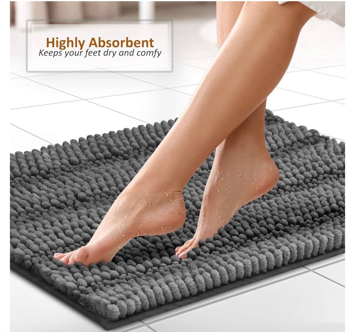 Clara Clark chienille XL bathroom rug 44”x26”