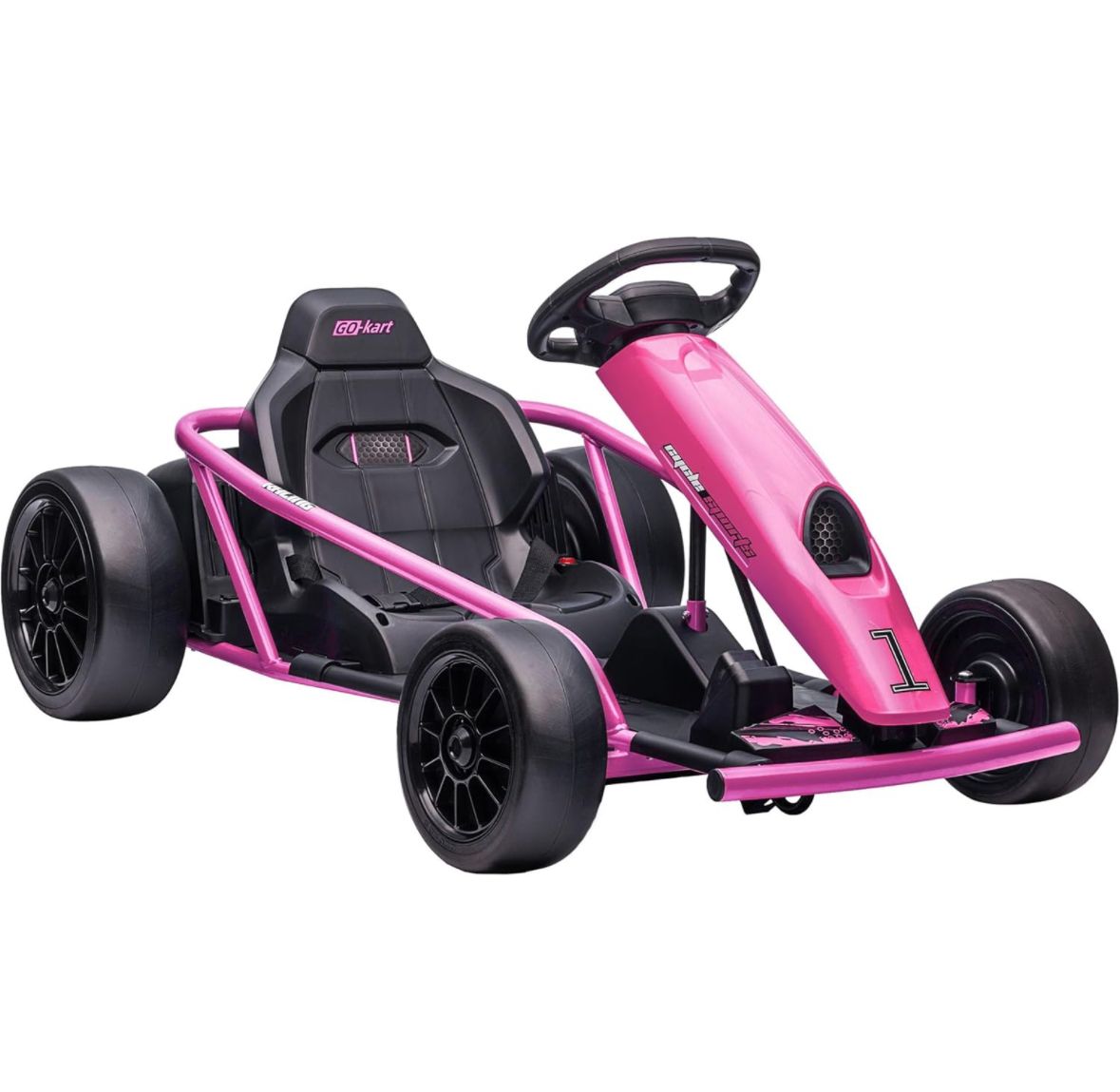24v 8.1 mph electric go kart drifting cart PINK