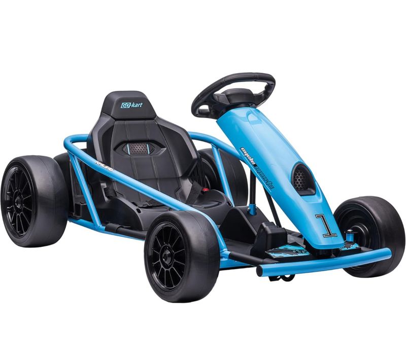 24v 8.1 mph electric go kart drifting cart BLUE
