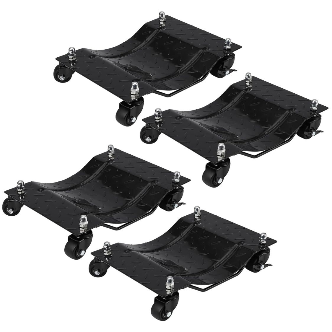Car Dolly Set of 4, Black