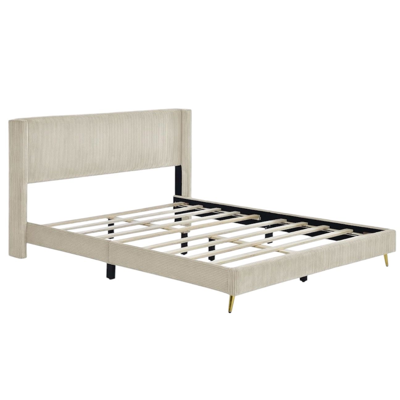 Queen size upholstered platform bed