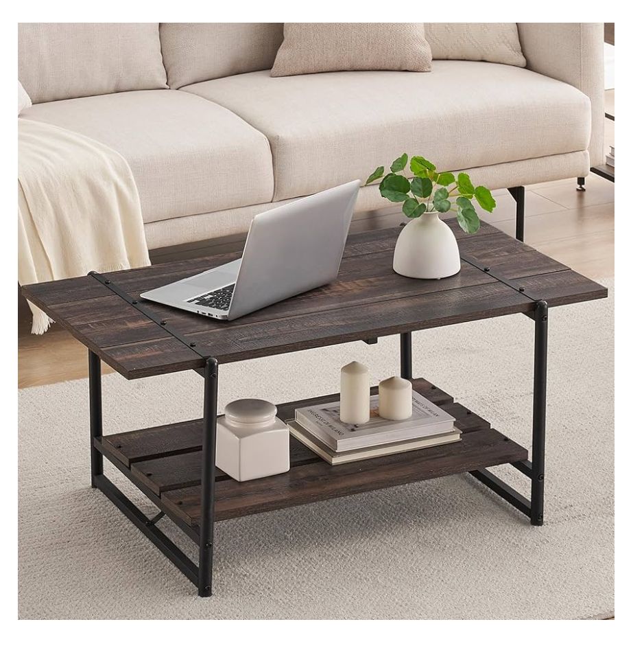 Farmhouse slatted coffee table