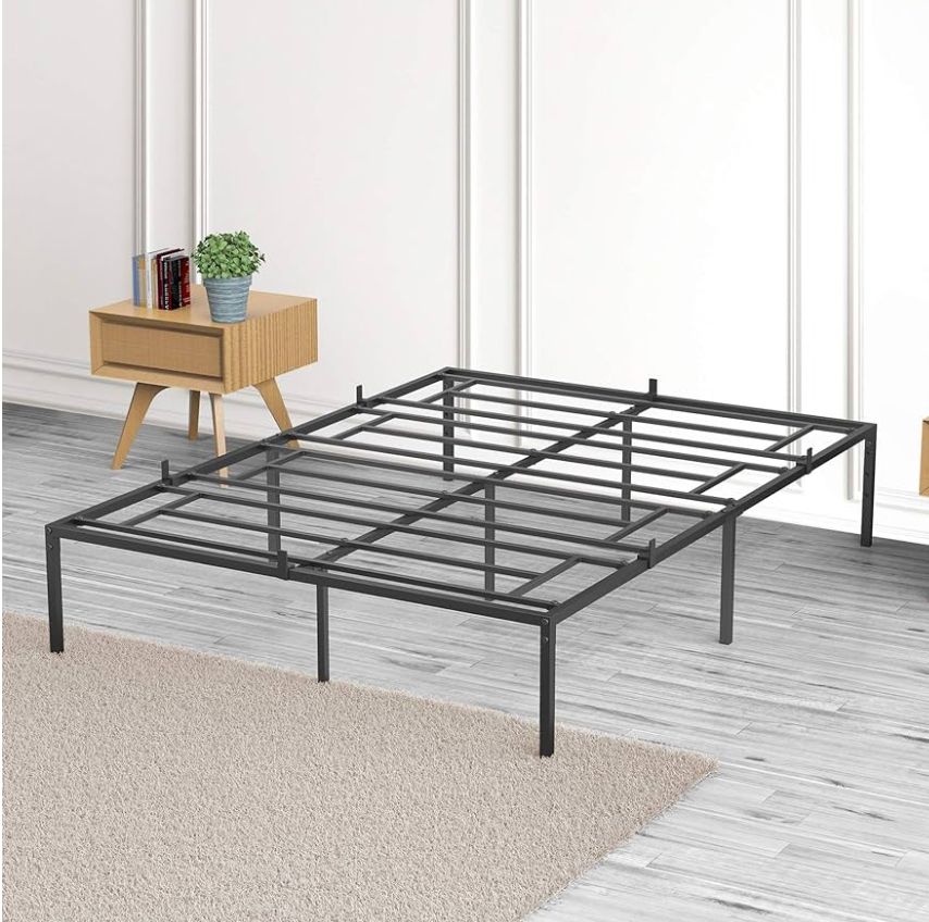 King size metal bed frame (black)